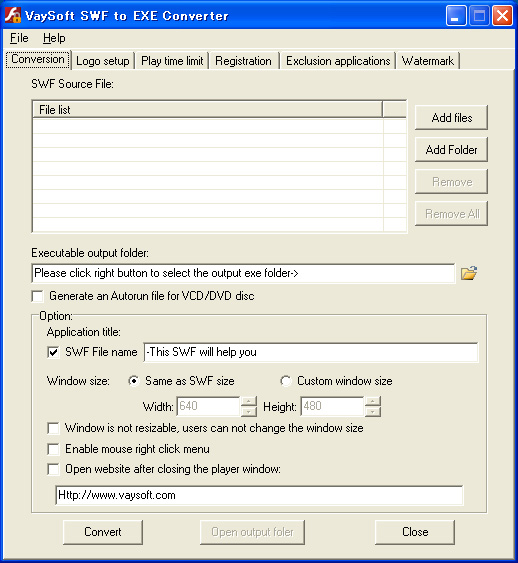 convert swf files -online windows 7